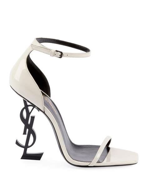 ysl white opyum heels